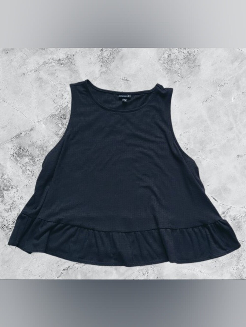 Torrid Black Babydoll Tank, 1x, Gauze Style, Polyester Blend